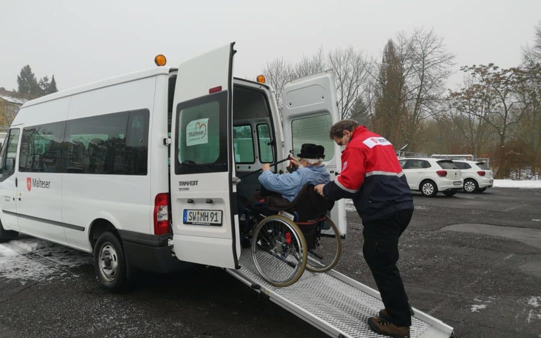 Malteser Abersfeld helfen seit Januar bei Registrierung und/oder Fahrt zur Corona- Impfung