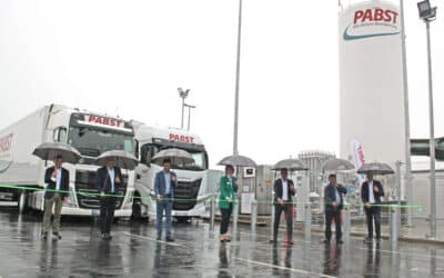 Eröffnung der ersten LNG-Erdgas-Tankstelle in Unterfranken
