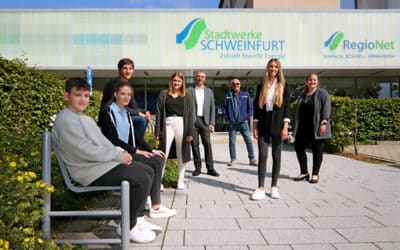 Ausbildungsstart für vier Auszubildende bei den Stadtwerken Schweinfurt