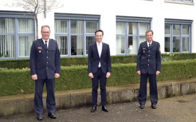 Unterfrankens Polizeispitze zu Besuch im Landratsamt Schweinfurt