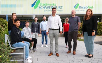 Vier Auszubildende starten ihre Karriere bei den Stadtwerken Schweinfurt