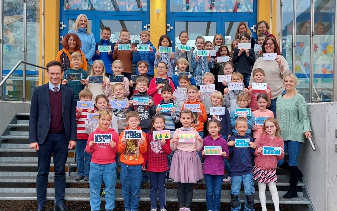 Grundschule Am Zabelstein gestaltet Weihnachtskarten für das Landratsamt Schweinfurt