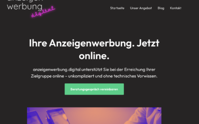 Aus dem Maschinenraum: Neues Projekt: anzeigenwerbung.digital