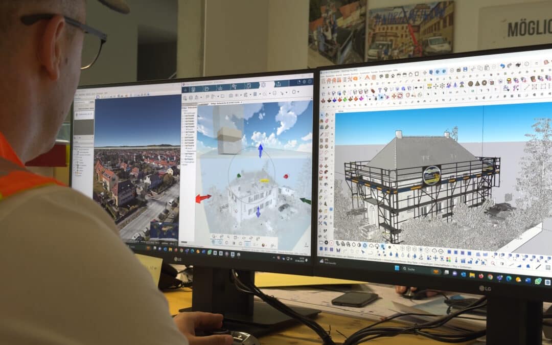 Gebäudevermessung mit 3D-Laserscanner