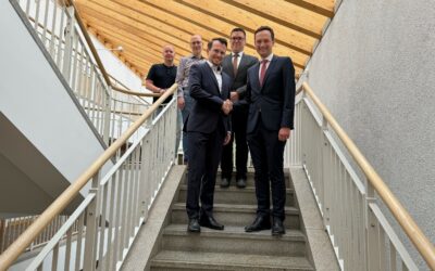 Austausch zwischen THWS-Präsident Prof. Dr. Jean Meyer und Landrat Florian Töpper