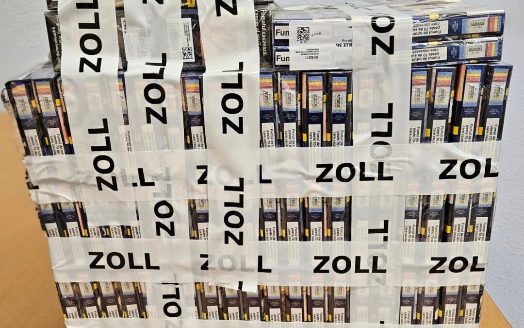 Schweinfurter Zoll deckt Zigarettenschmuggel auf – 14.600 Schmuggelzigaretten an einem Tag