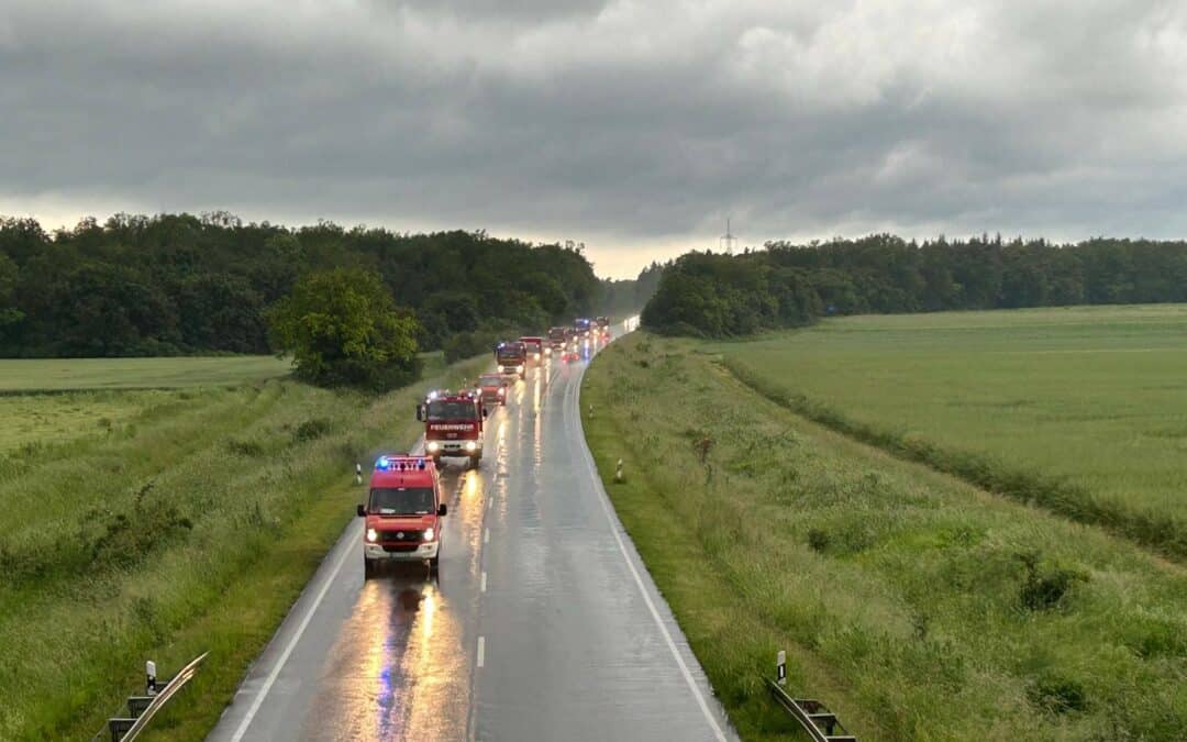Stadt und Landkreis Schweinfurt entsenden Kontingent Hochwasser-Pumpen nach Schwaben