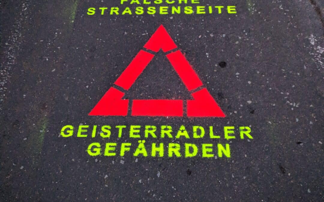 Geisterradler – Sprühaktion