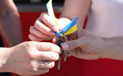 Löschfahrzeug der SKF-Werkfeuerwehr tut jetzt Dienst im ukrainischen Lutsk