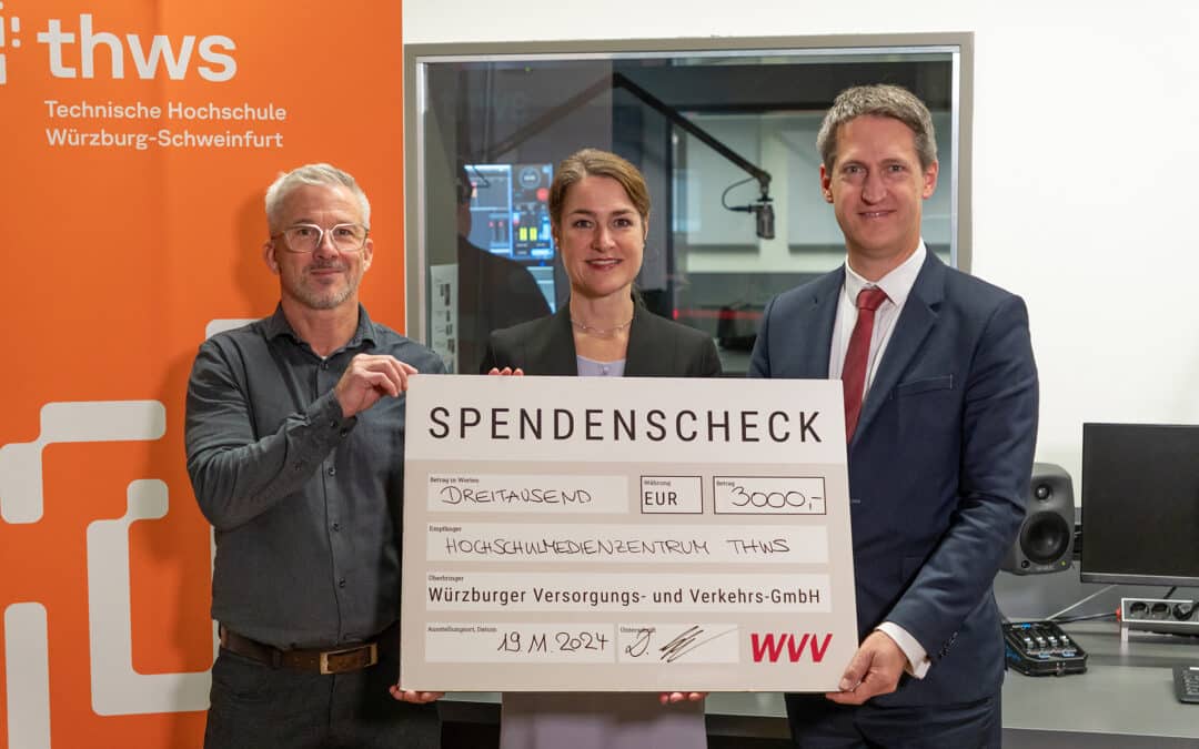 Hochschulmedienzentrum der THWS erhält 3.000-Euro-Spende vom WVV