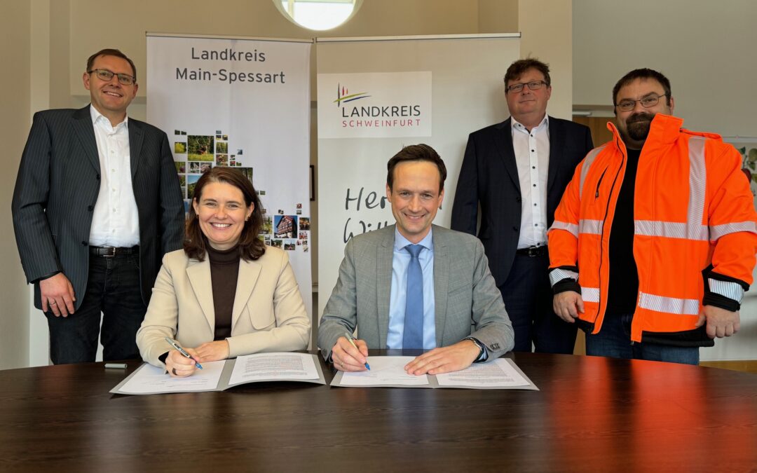 Landkreise Schweinfurt und Main-Spessart weiten Zusammenarbeit in der Abfallwirtschaft aus