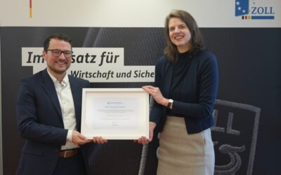 Besondere Auszeichnung für den Schweinfurter Zoll