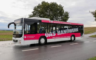Straßenbahn und Busse werben für das Handwerk – Mobile Werbebotschaften für das Handwerk