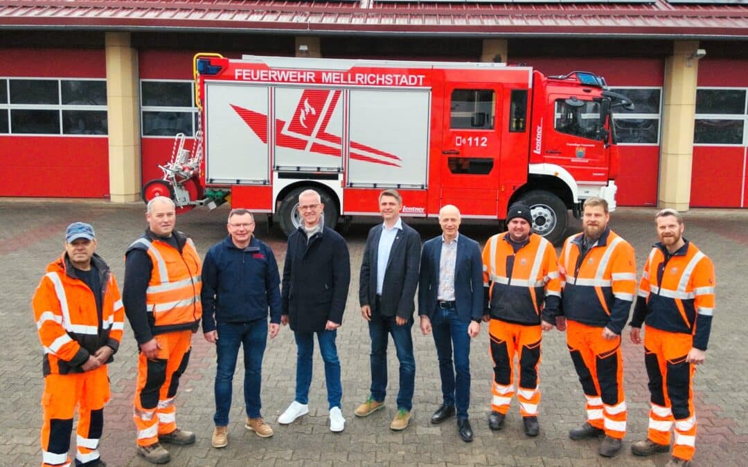Einweihung der Fotovoltaikanlage auf den Dächern der Feuerwehr und des Bauhofs in Mellrichstadt
