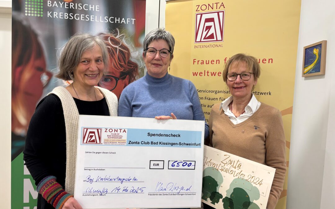 Zonta Club Bad Kissingen-Schweinfurt spendet rund 15.000 Euro