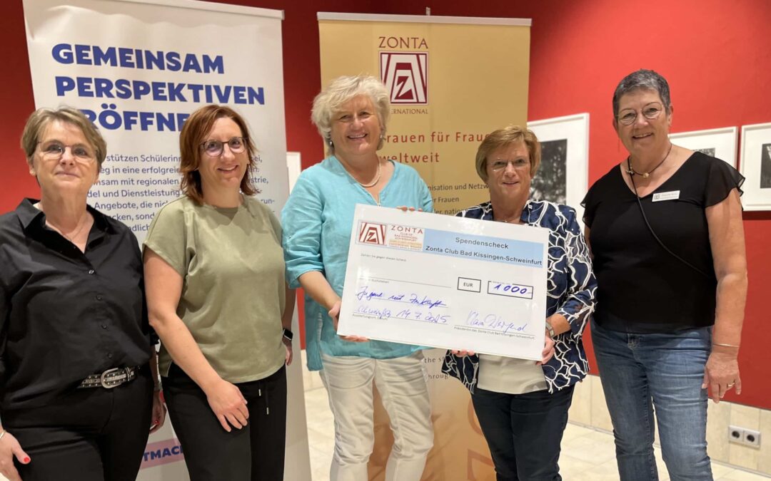 Zonta Club Bad Kissingen-Schweinfurt spendet 1.000 Euro