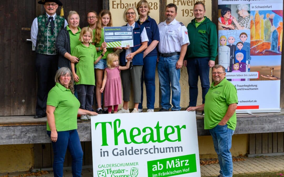 Theatergruppe Geldersheim spendet 1.500 Euro für den Herzenswunsch-Krankenwagen