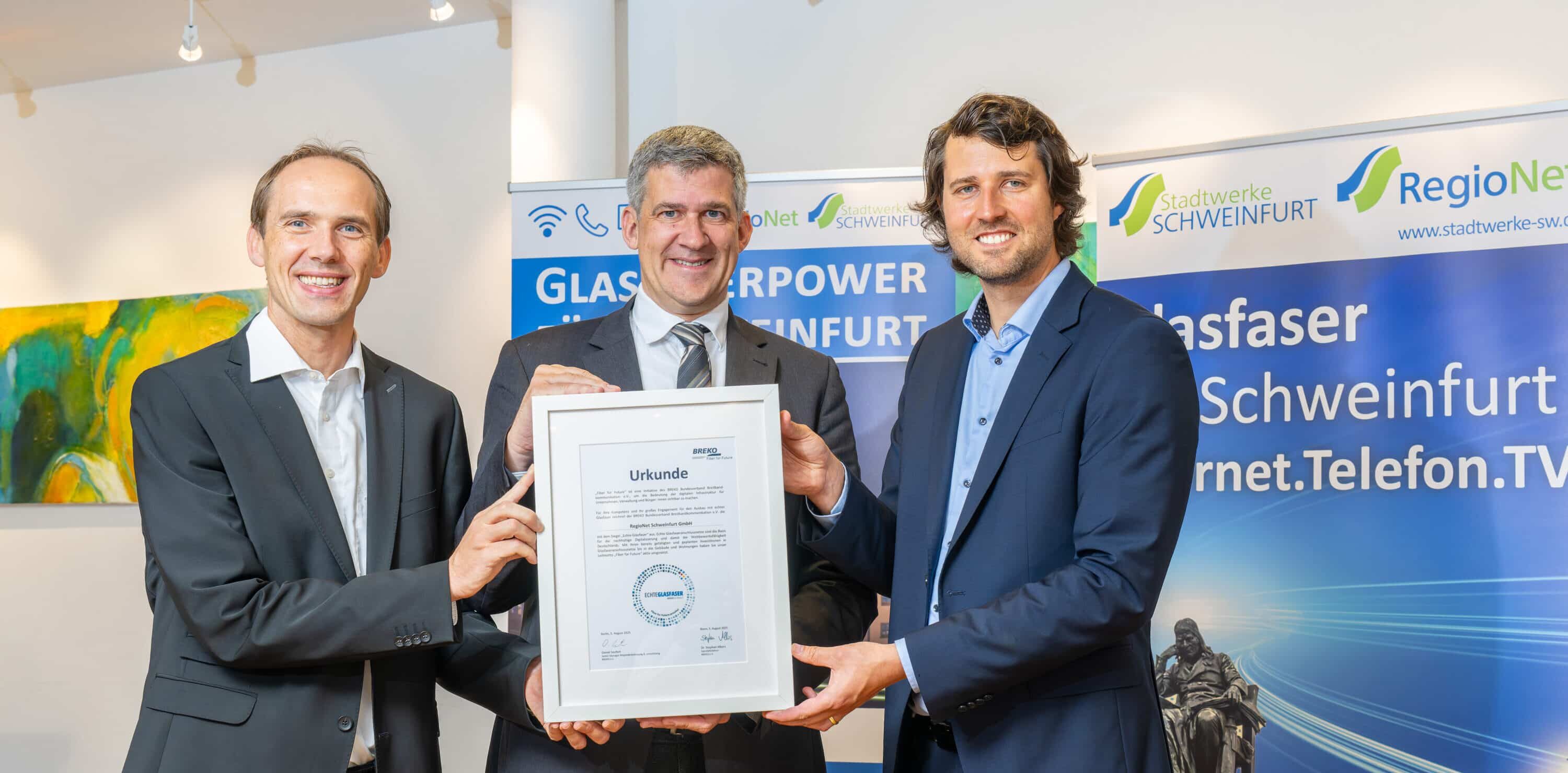 39-Auszeichnung RegioNet Echte Glasfaser