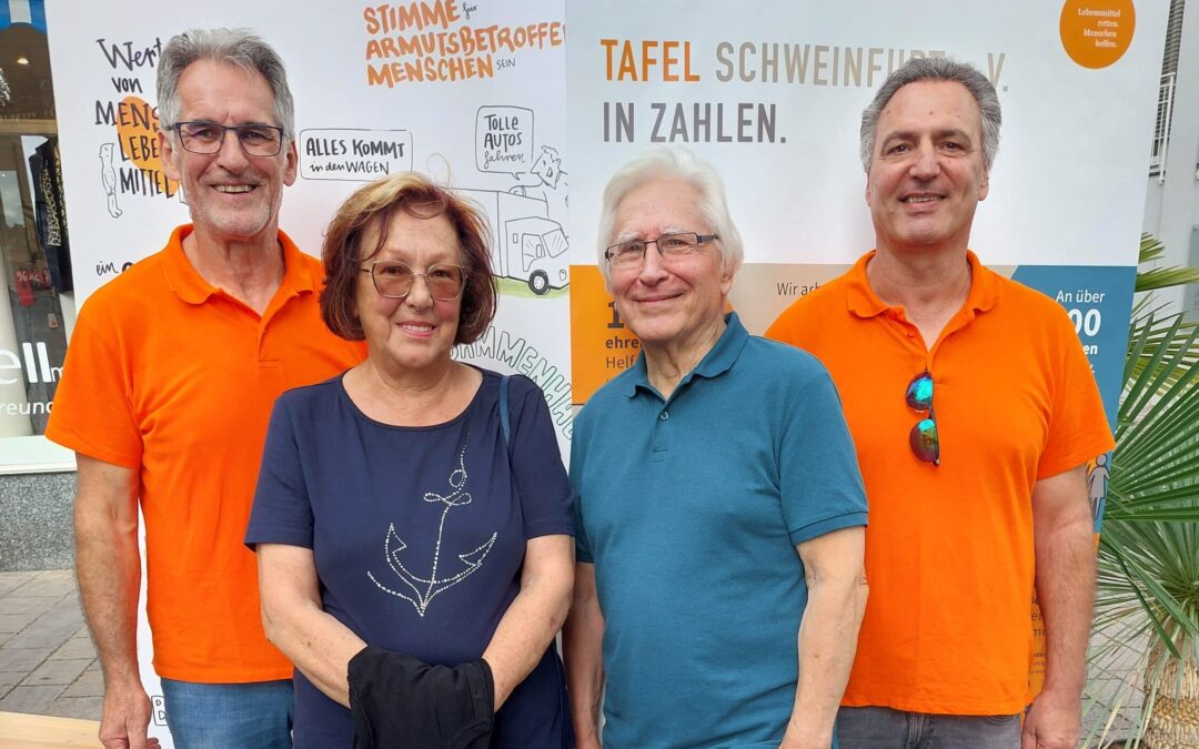 Zusammen 50 Jahre im Ehrenamt in der Tafel Schweinfurt e. V.
