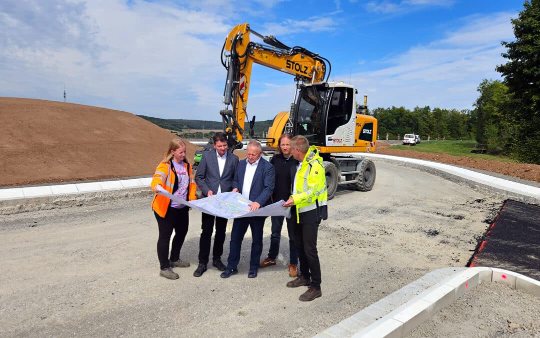 Kreisverkehr Langendorf: Bereits Ende Dezember könnte die Baumaßnahme abgeschlossen sein