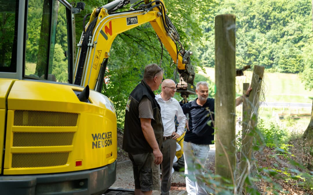 Der Wildpark Klaushof wird neu eingezäunt