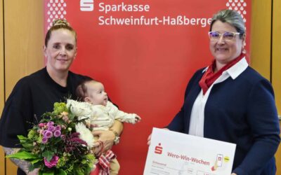 Wero-Win-Wochen: Kundin der Sparkasse Schweinfurt-Haßberge gewinnt 1.000 Euro bei bundesweitem Gewinnspiel