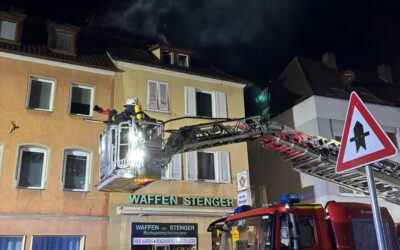 Dachstuhlbrand in der Innenstadt