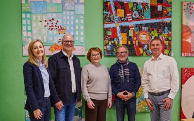 Kunstausstellung im Haus der Pflege KITZINGERLAND
– „Lass Liebe regnen“ von Walter Steinbeck