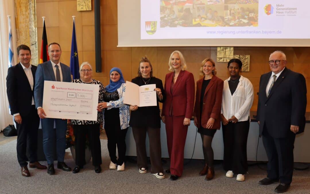 Das Mehrgenerationenhaus erhält den 3. Preis Unterfränkischen Integrationspreis 2025