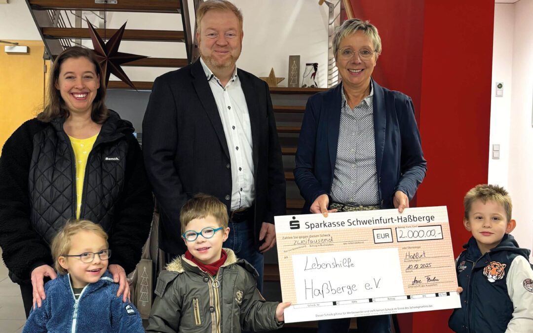 Weihnachtliche Spende für die Lebenshilfe Haßberge e.V.