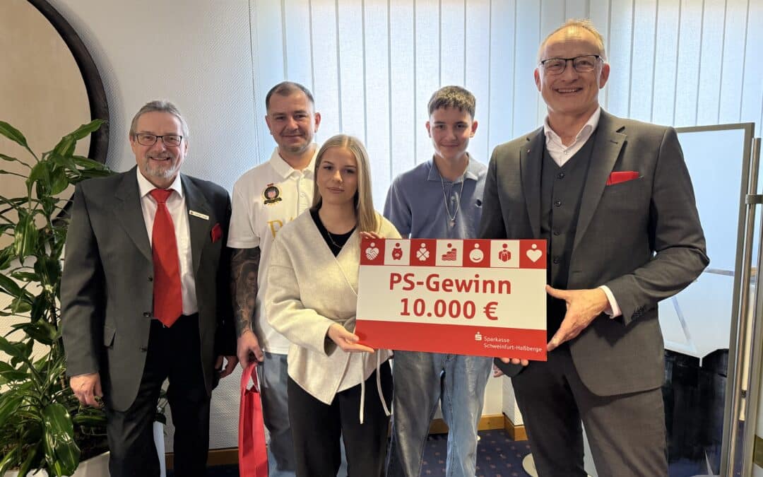 10.000 Euro Hauptpreis beim „PS-Sparen & Gewinnen“ – Glück für Damian Gratz aus Sennfeld