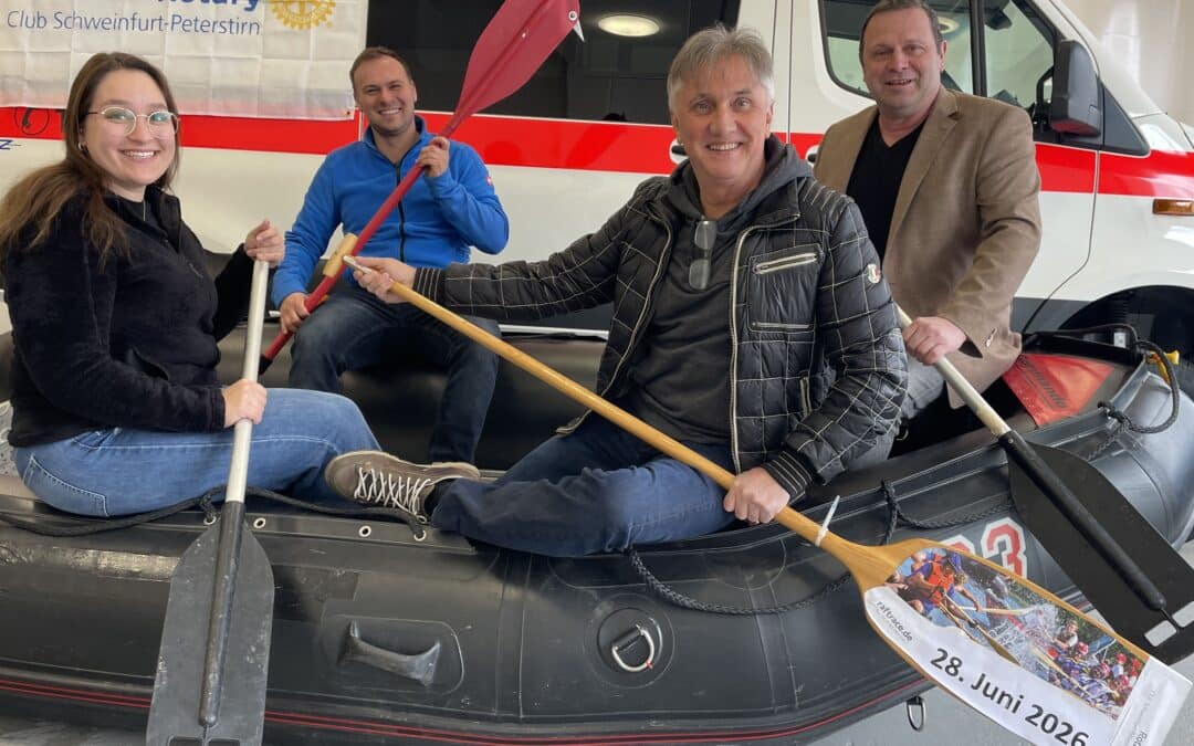 Wasserrettung erhält 1.200 €  aus dem Rotarian Rowdy River Raft Race