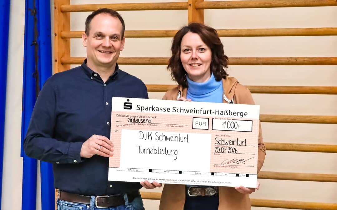 MAINCOR fördert die Turnabteilung der DJK Schweinfurt mit 1.000, – Euro