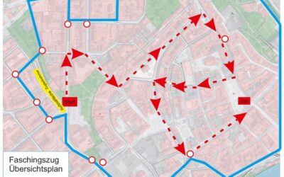 Verkehrseinschränkungen wegen des Faschingsumzuges