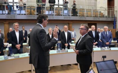 Konstituierende Sitzung des Stadtrates Christiane Michal-Zaiser und Sorya Lippert zu Bürgermeisterinnen gewählt