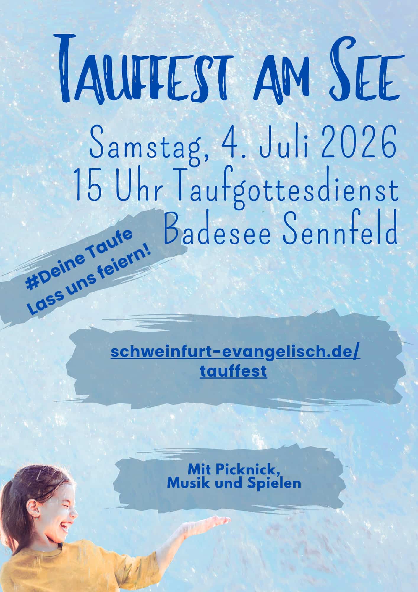 Kopie von Tauffest 04. Juli 2026 Badesee, Sennfeld (1080 x 1080 px) (Flyer (A4))