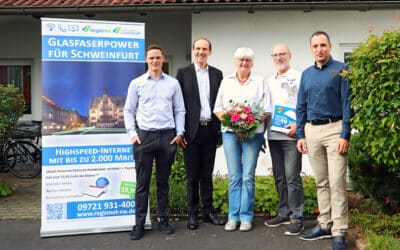 Glasfaserausbau: Stadtwerke Schweinfurt begrüßen ersten Kunden im Cluster 2026