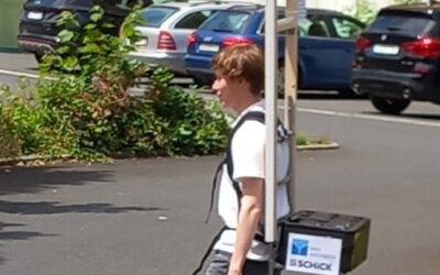 Mit einem selbst entwickelten Messrucksack dem Stadtklima auf der Spur
