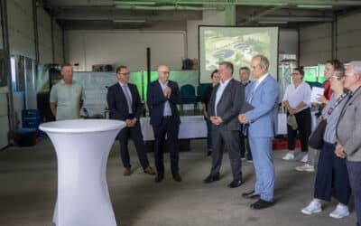 Kläranlagen-Umbau: Staatsminister Bernreiter besucht das Bauprojekt