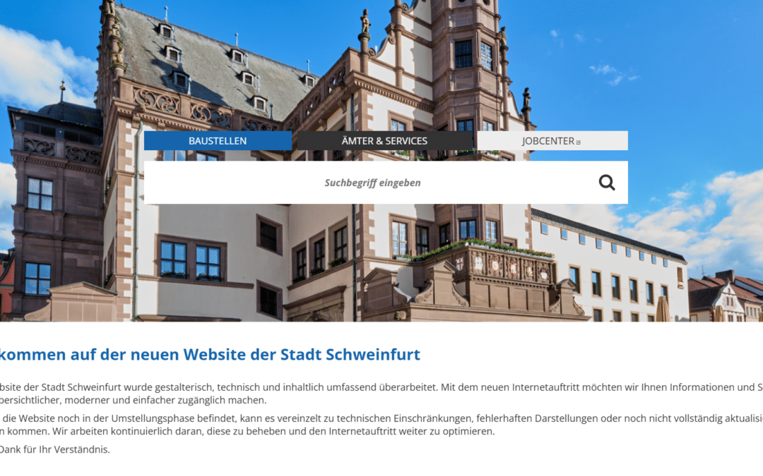Stadt Schweinfurt startet modernisierte Website