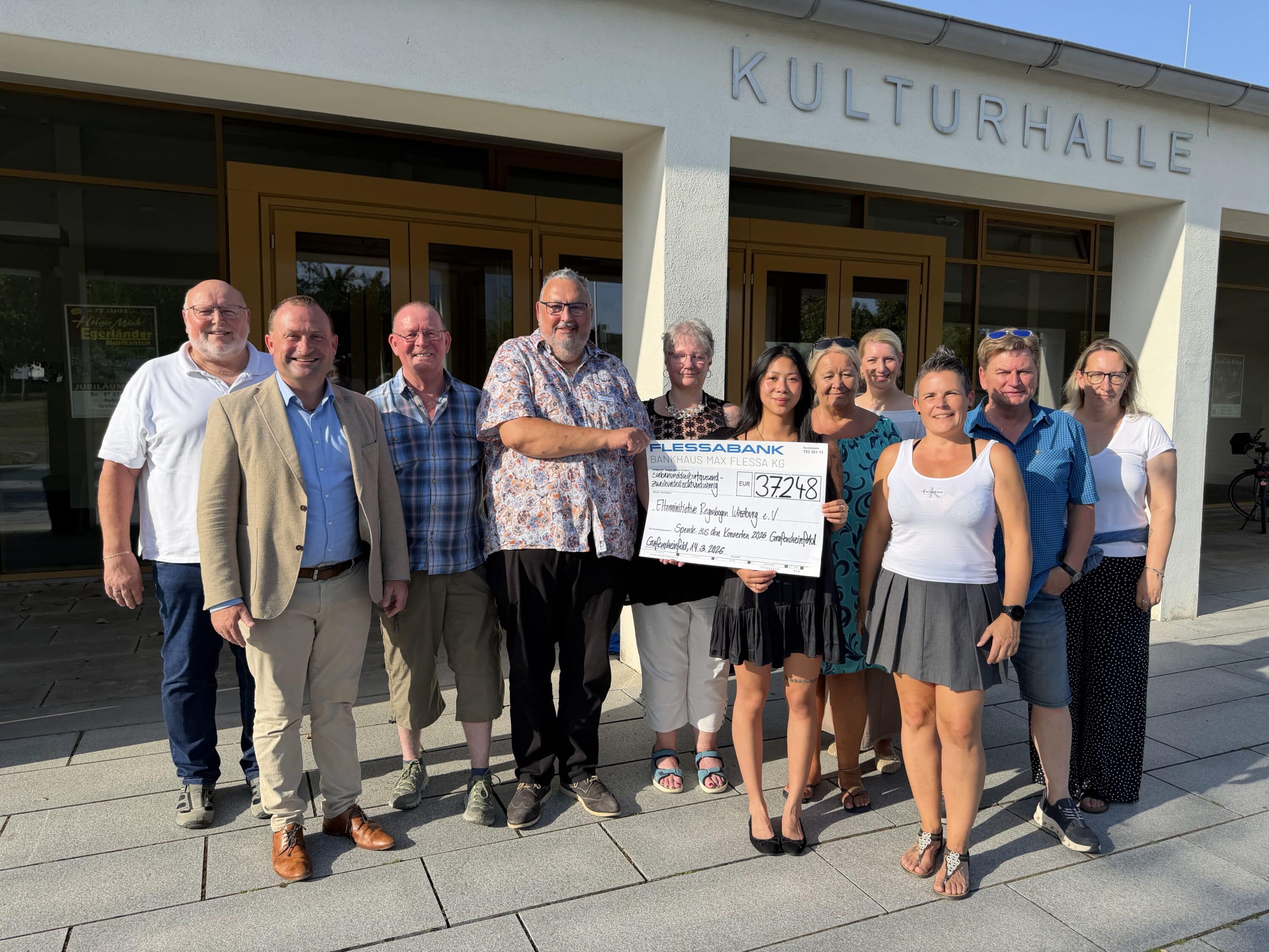 Spendenübergabe nach den Benefizkonzerten