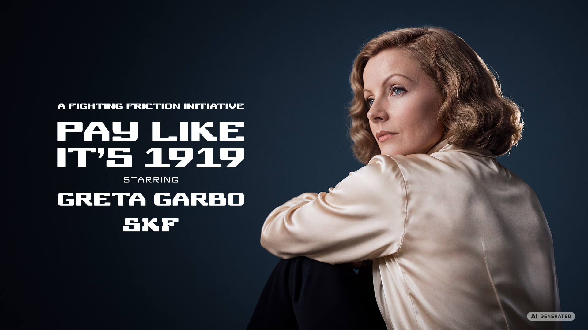 Greta Garbo – als Werbe-Ikone für Magnetlager von SKF