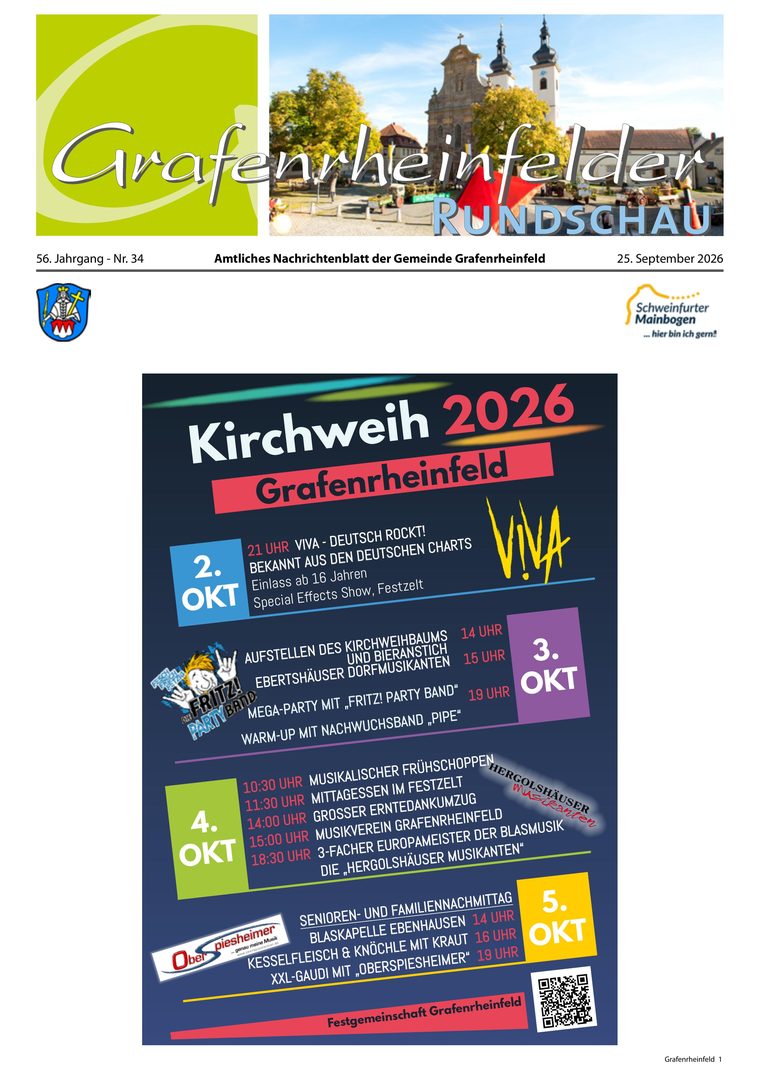Titelseite Grafenrheinfelder Rundschau