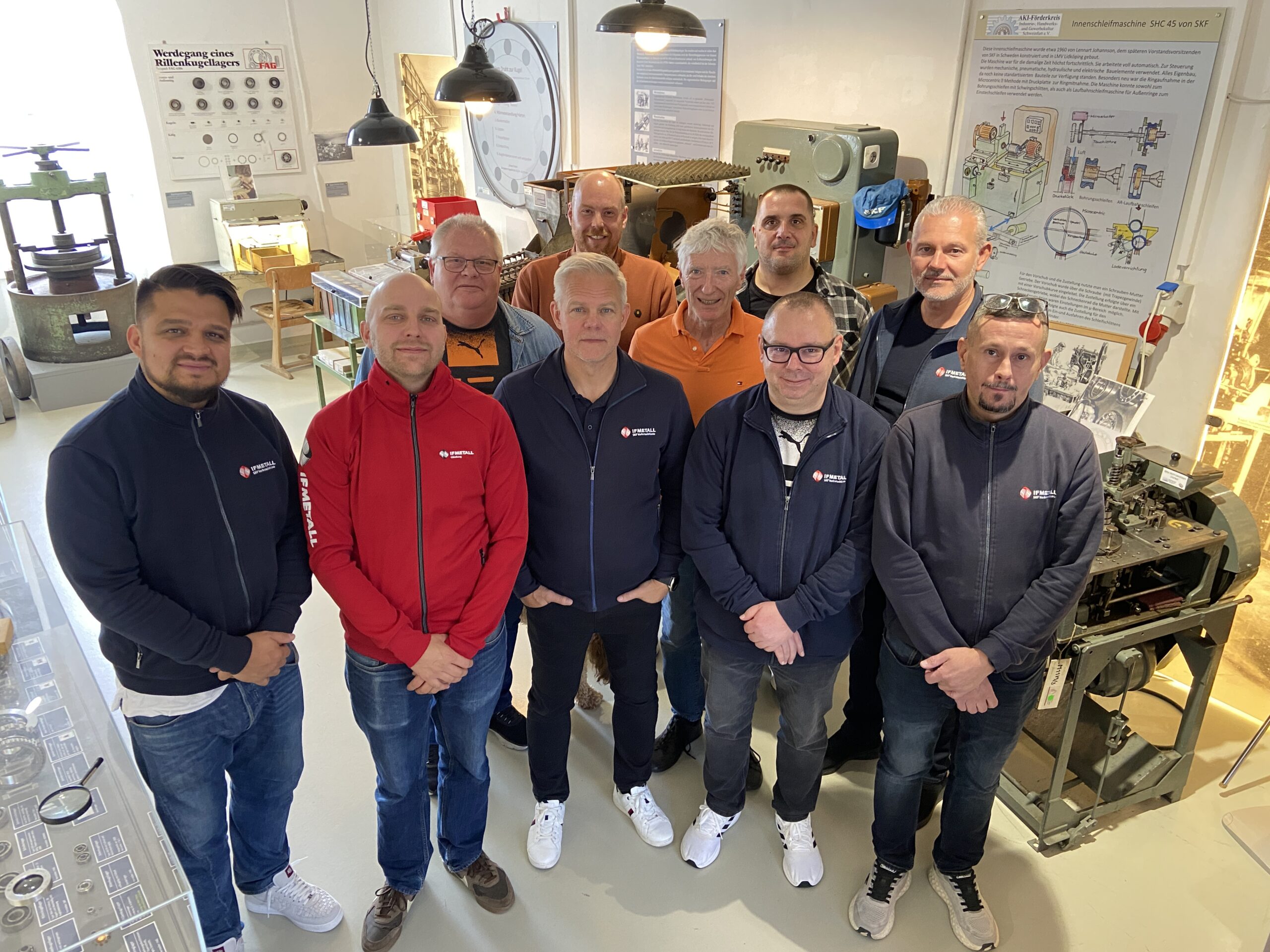 Betriebsräte von SKF aus Göteborg zu Besuch im Industriemuseum